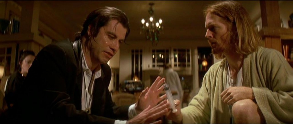 john travolta,eric stoltz,pulp fiction